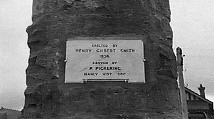 Plaque under the Stone Kangaroo at Kangaroo Rock, Manly