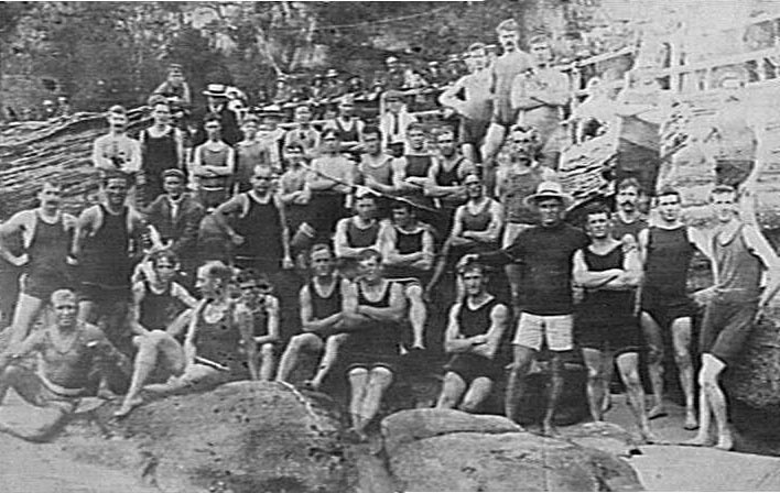 Group portrait of members of Manly Amateur Swimming Club