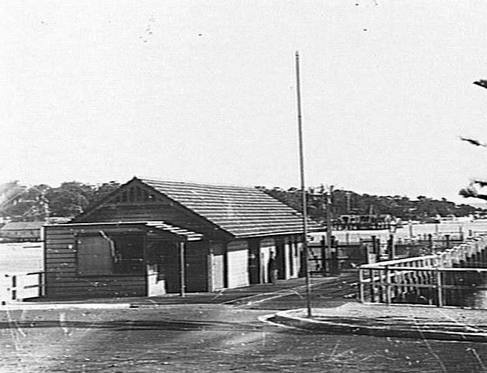 Cargo Wharf at Manly, shows coal wharf in background