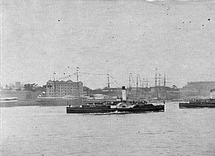 Unidentified ferry approaching Circular Quay