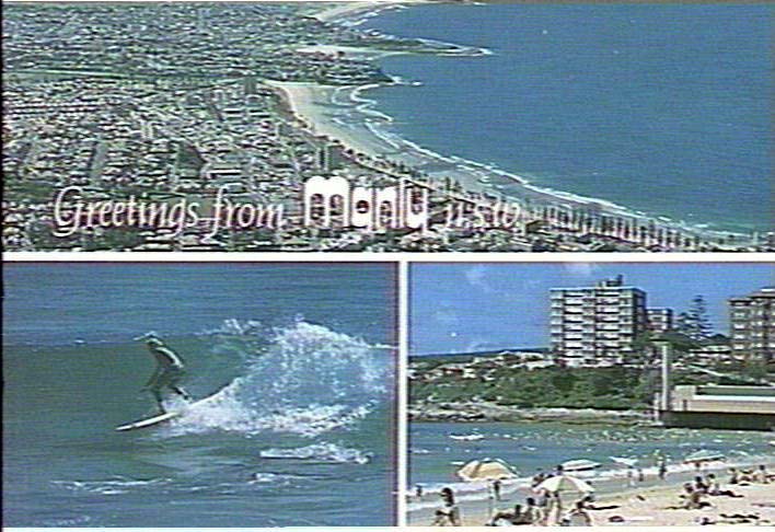 Three views of Manly Postcard