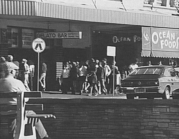 The Ocean end of the Corso, Manly, 1973