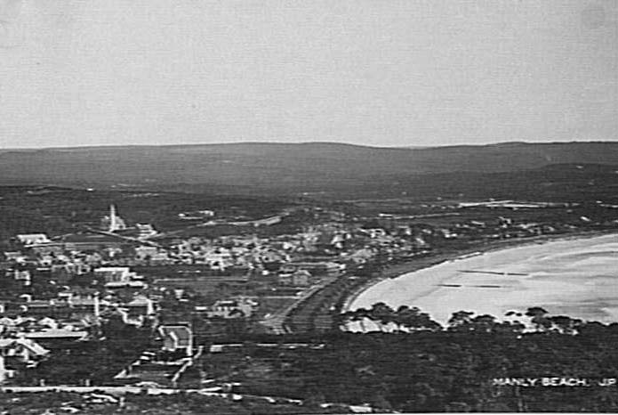 View looking north across Manly and Manly Beach