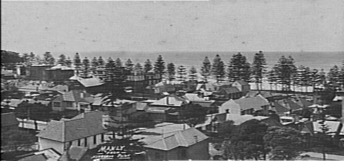 View over Manly to Manly Beach