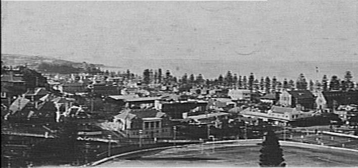 View over Manly Oval to North Manly and District