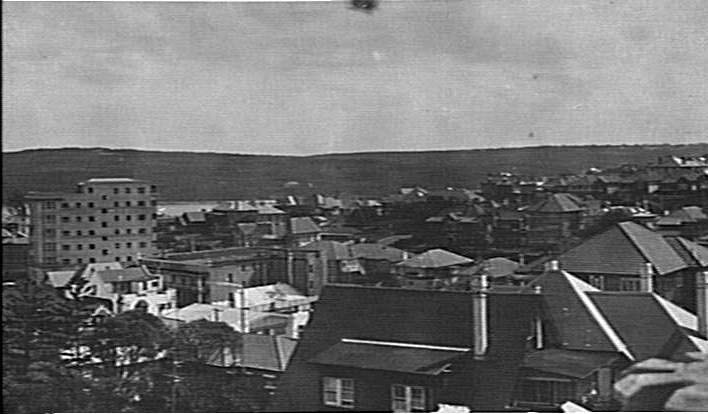 Houses at Fairlight from Dalley's Castle