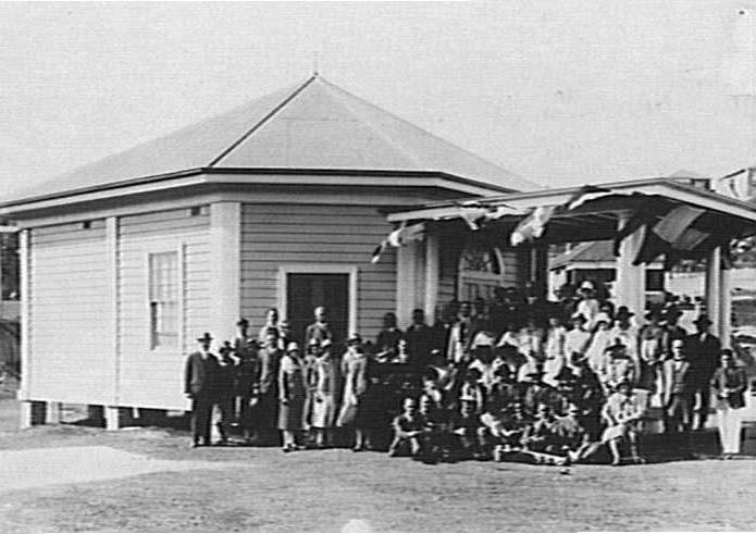 Mini-golf club house on beach front at Queenscliff