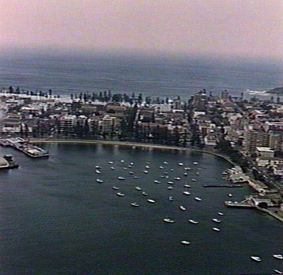 Aerial view of Manly, 1980s