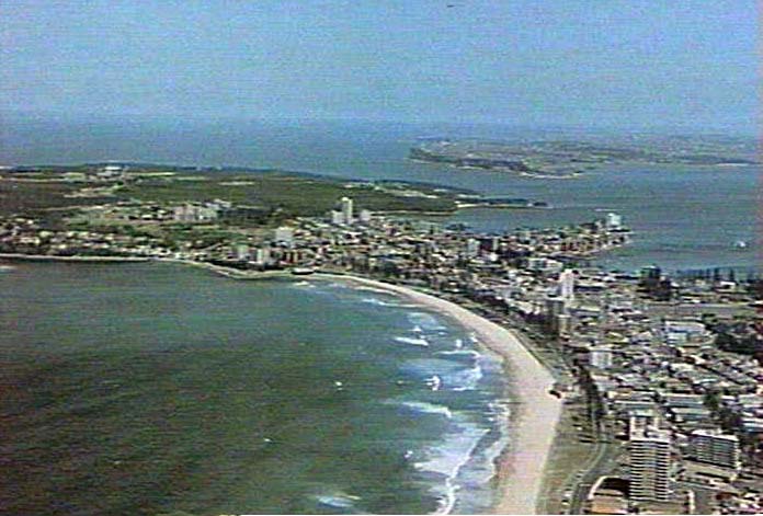 Aerial view of Manly, 1980s