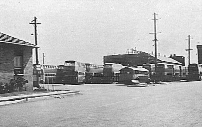 Bus parking area at Manly Bus Depot