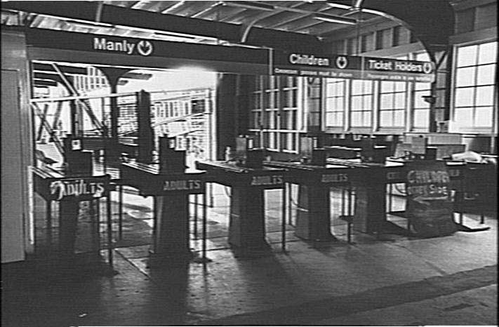 Ferry turnstiles, Circular Quay, 1983