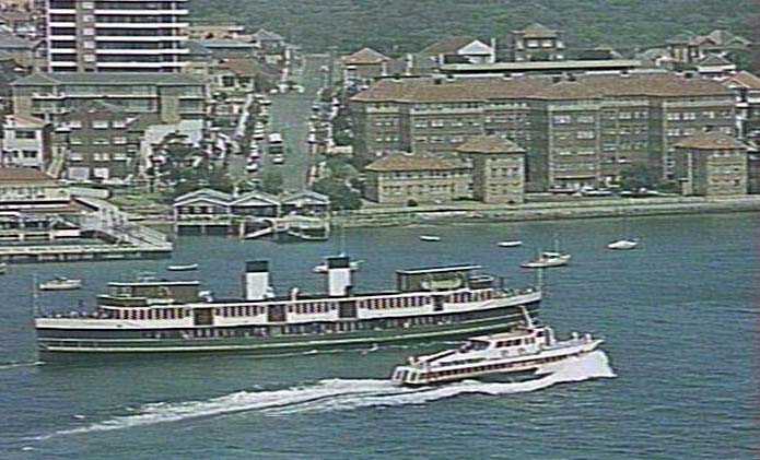 Hydrofoil "Dee Why" passing S.S. "North Head"