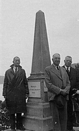 Unidentified gathering around possibly, McCarrs Creek monument
