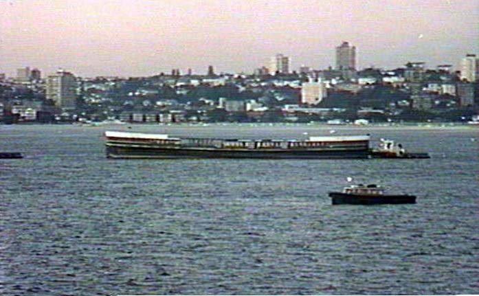 "Dee Why" prior to scuttling, 1976
