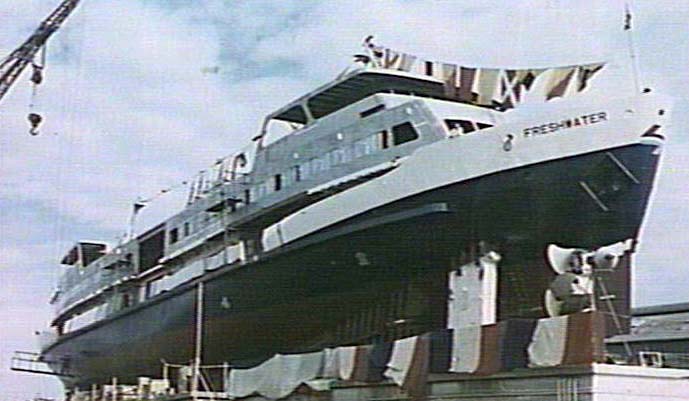 Launching of M. V. "Freshwater", 1982