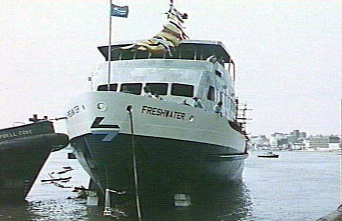 Launching of M. V. "Freshwater", 1982