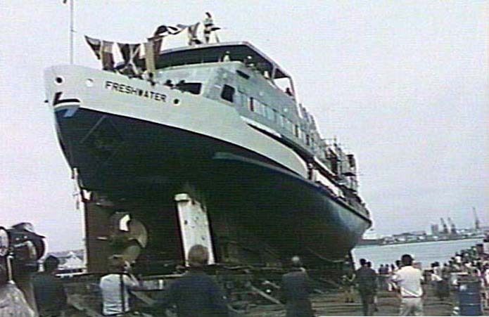 Launching of M. V. "Freshwater", 1982