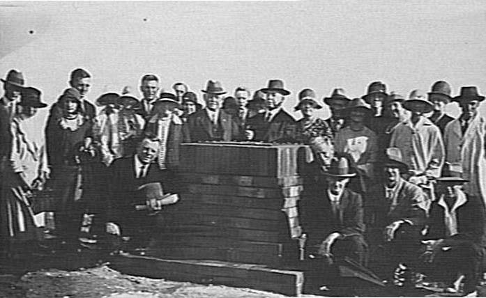 Unveiling monument at Beacon Hill