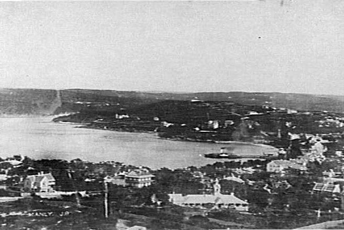 View over Manly Cove to Fairlight and Balgowlah, c 1895