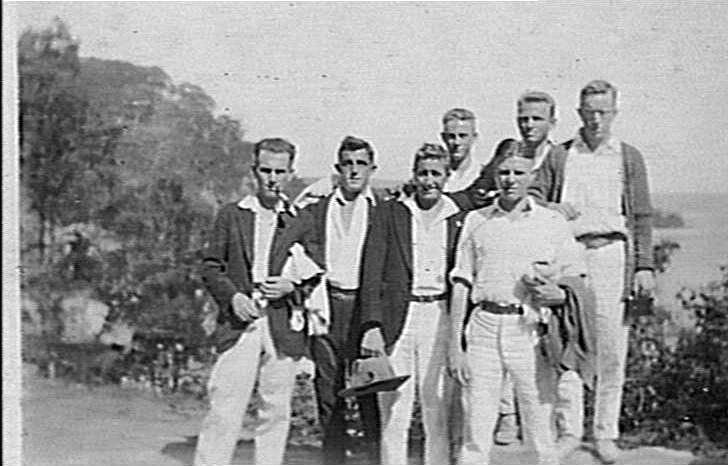 Group Portrait of members of Manly Surf Club, c 1920