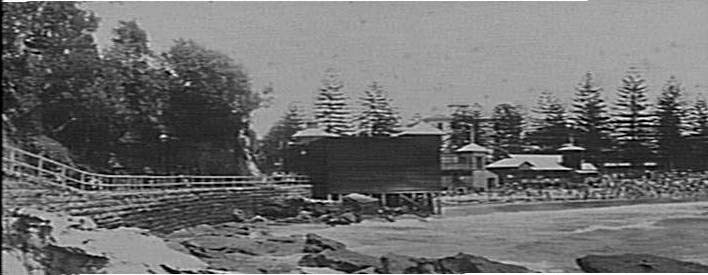 Southern end of Manly Beach, and surfclub