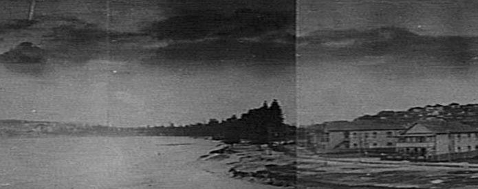 View along beach from Queenscliff to Manly, c 1928
