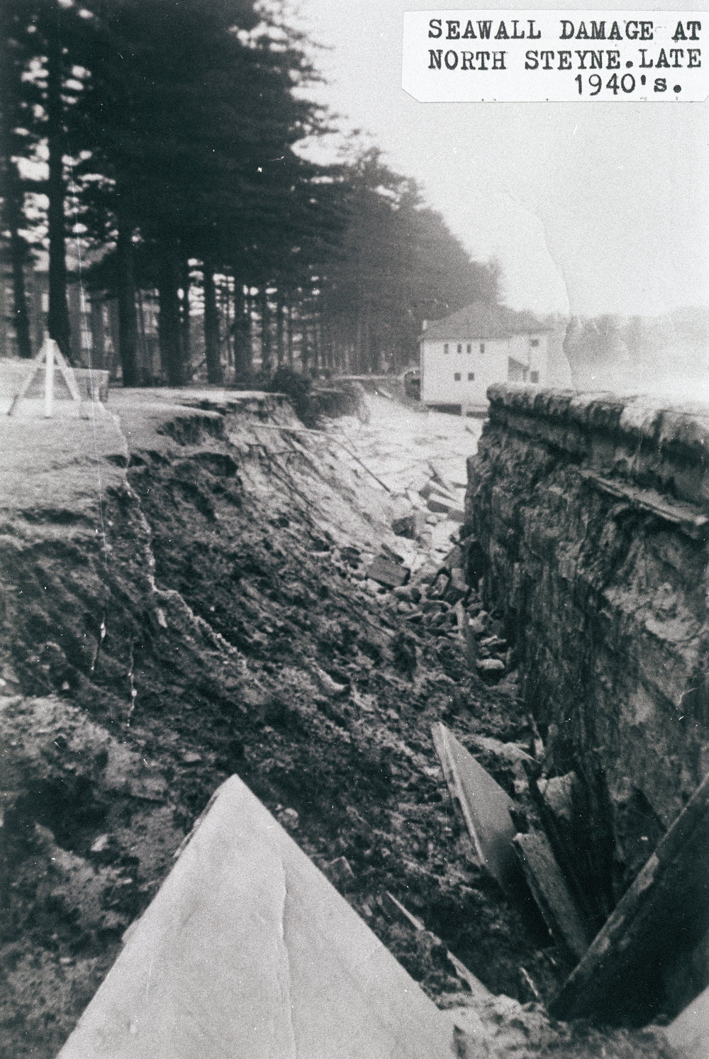 The North Steyne sea wall damaged by a storm
