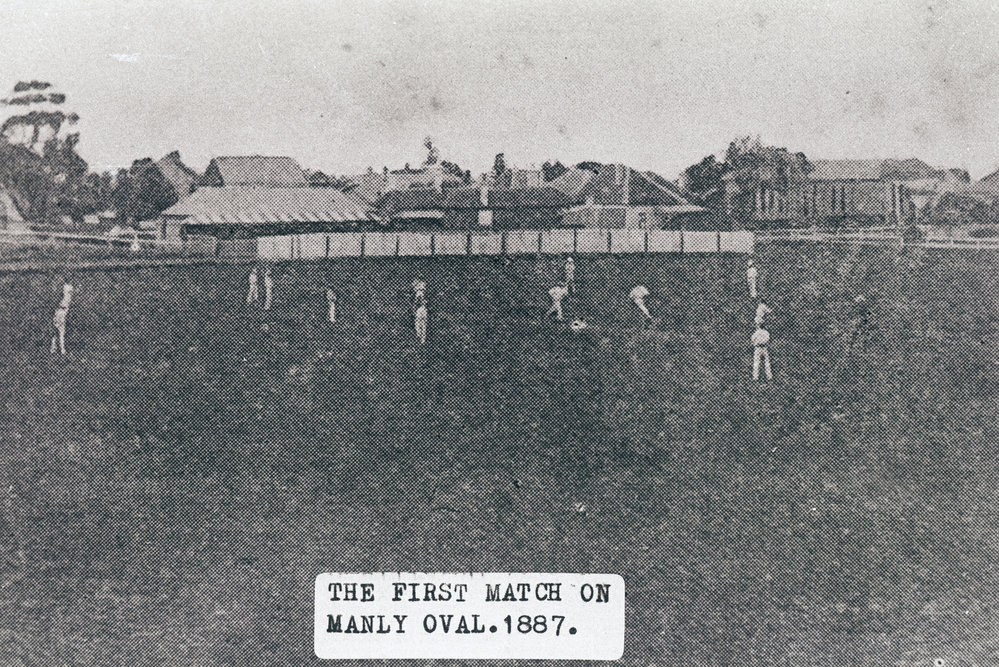 First cricket match on Manly Oval, 1887