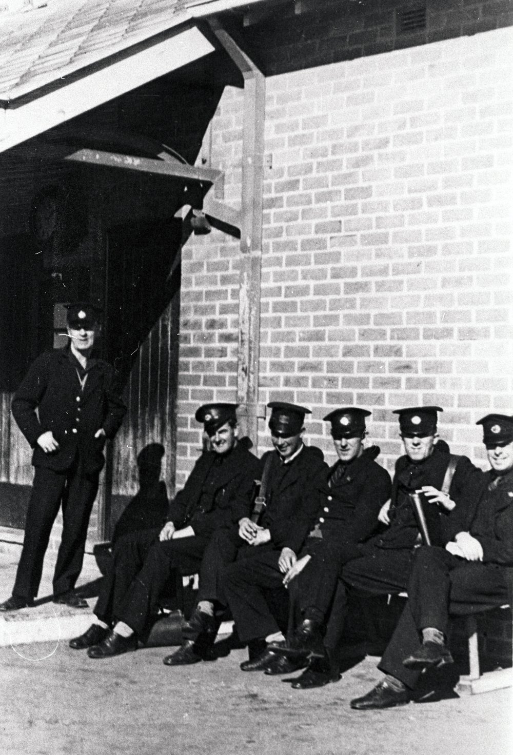 Bus drivers at Manly Bus Depot