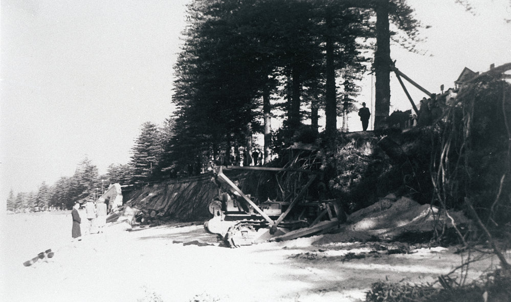 North Steyne sea wall damaged by a storm