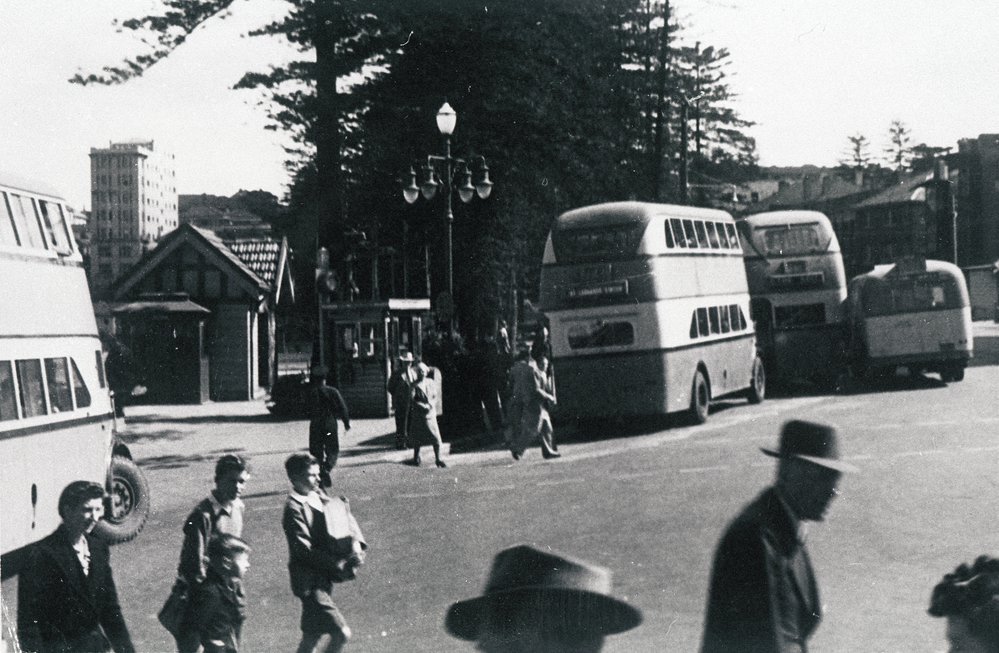 Manly Wharf Interchange with buses and bus office in view