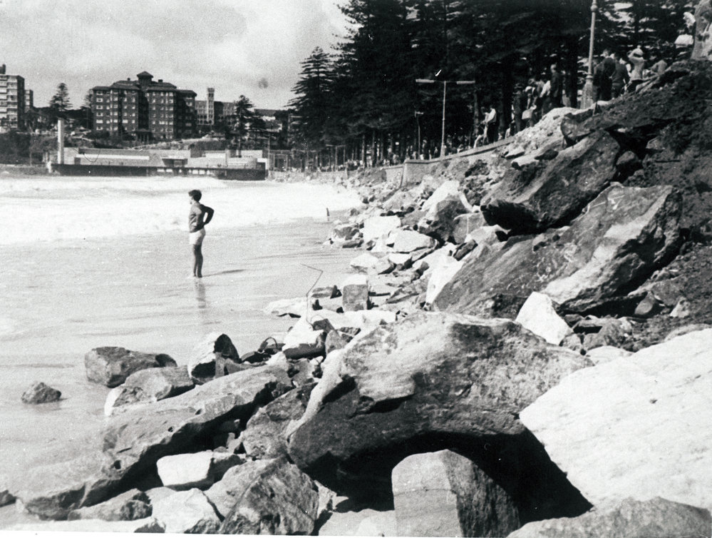Storm damage to the North Steyne Sea Wall