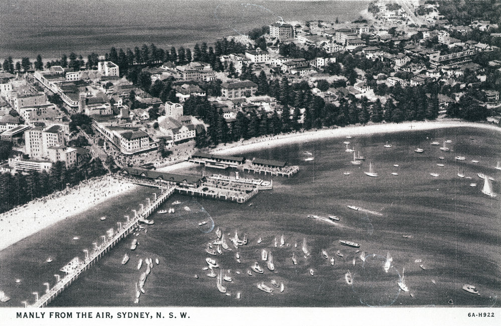 Aerial view of Manly and Manly Cove