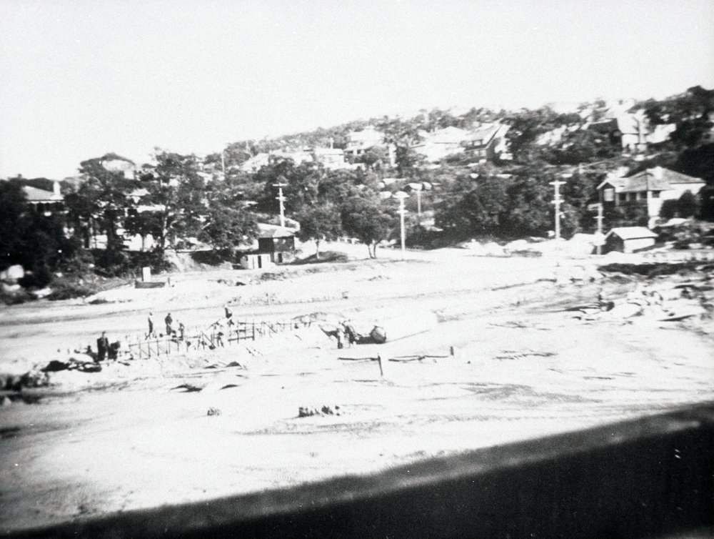 The Head of North Harbour during reclamation work, Balgowlah
