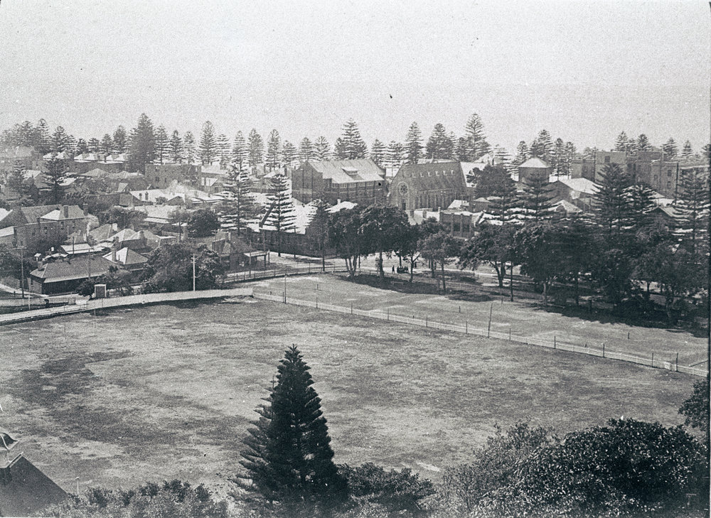 Manly Oval and district from Dalley's Castle, Manly