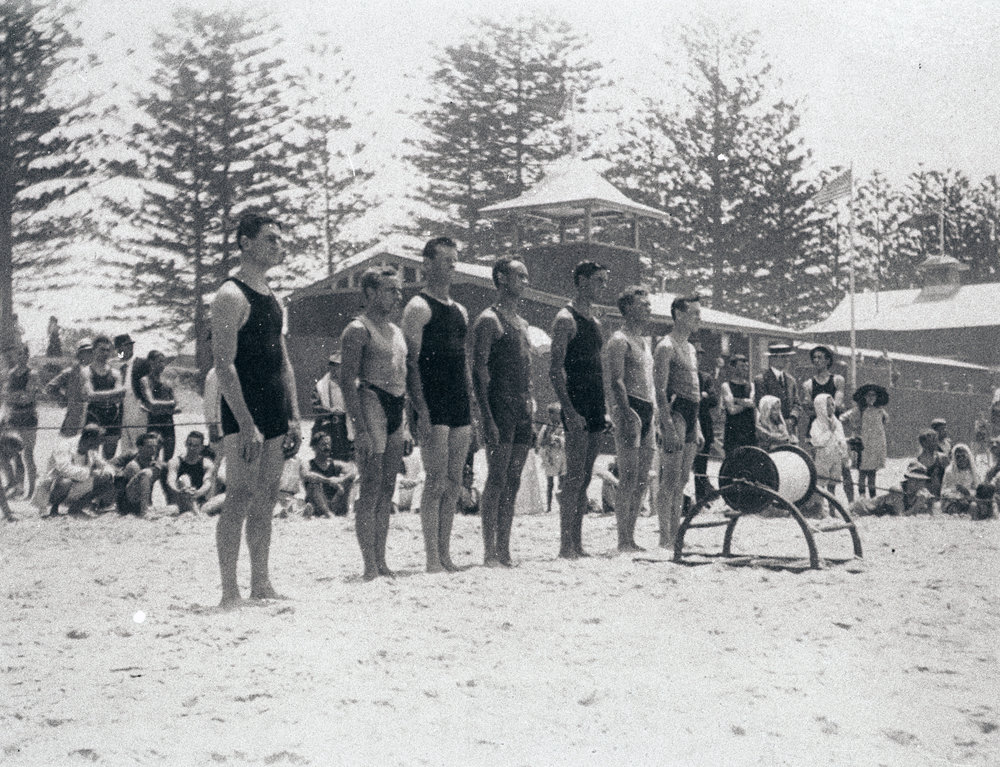 Members of North Steyne Surf Life Saving Club belt team