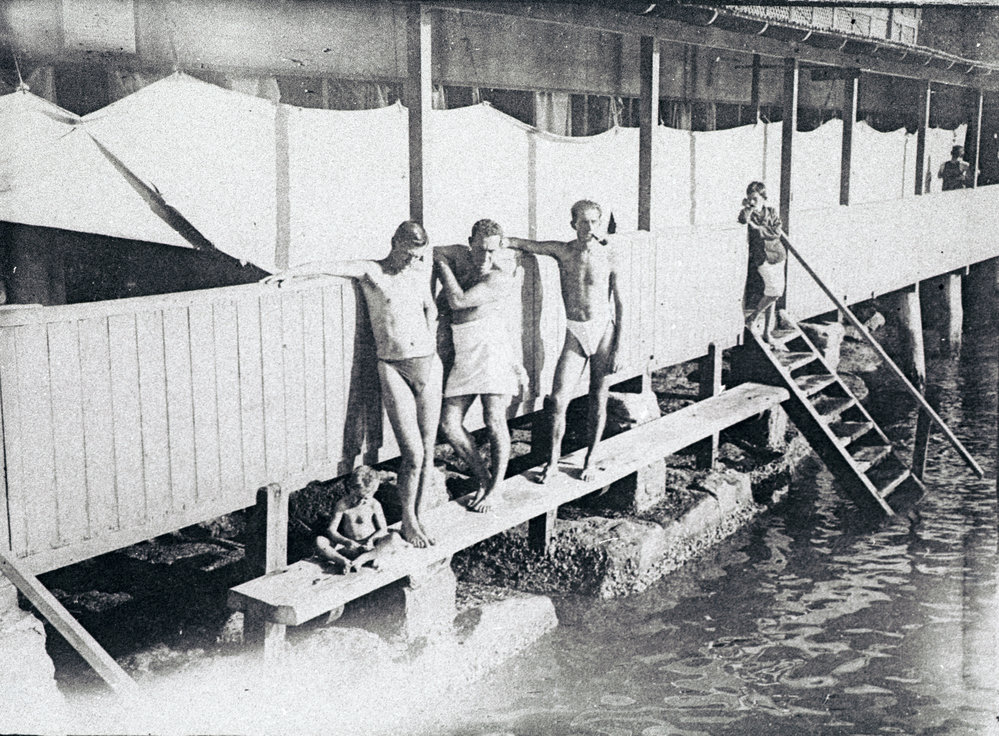 Swimmers at Manly Baths, East Esplanade