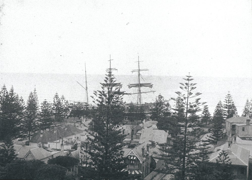 View from Kangaroo Street of the French barque "Vincennes"