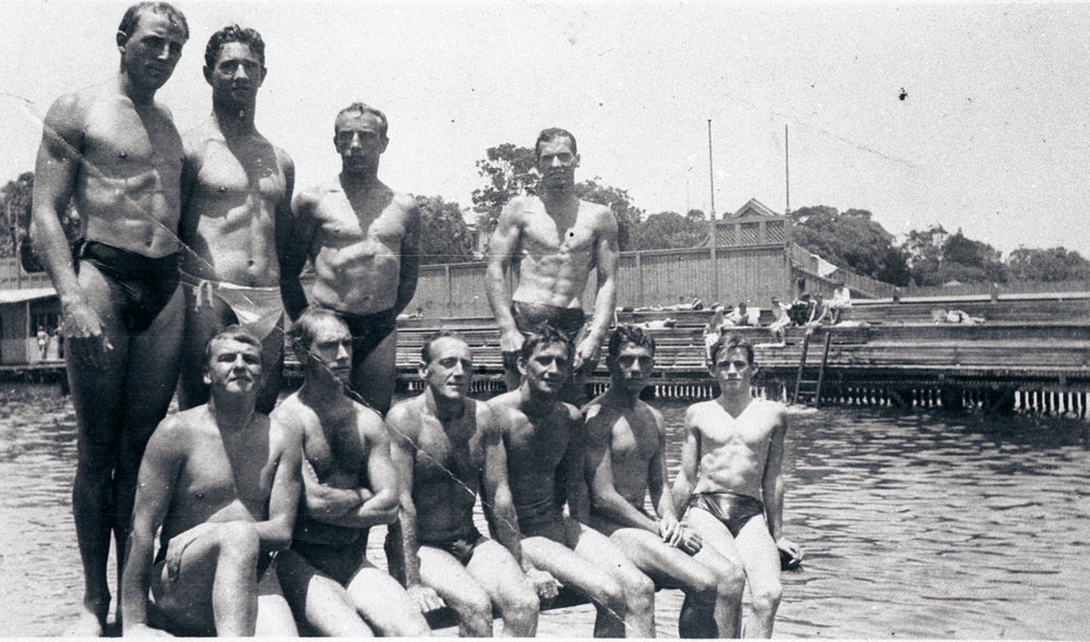 A group of swimmers at Manly Baths