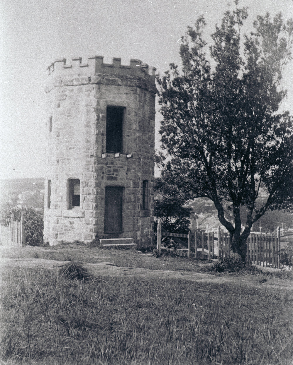 The stone tower below Dalley's Castle, Manly