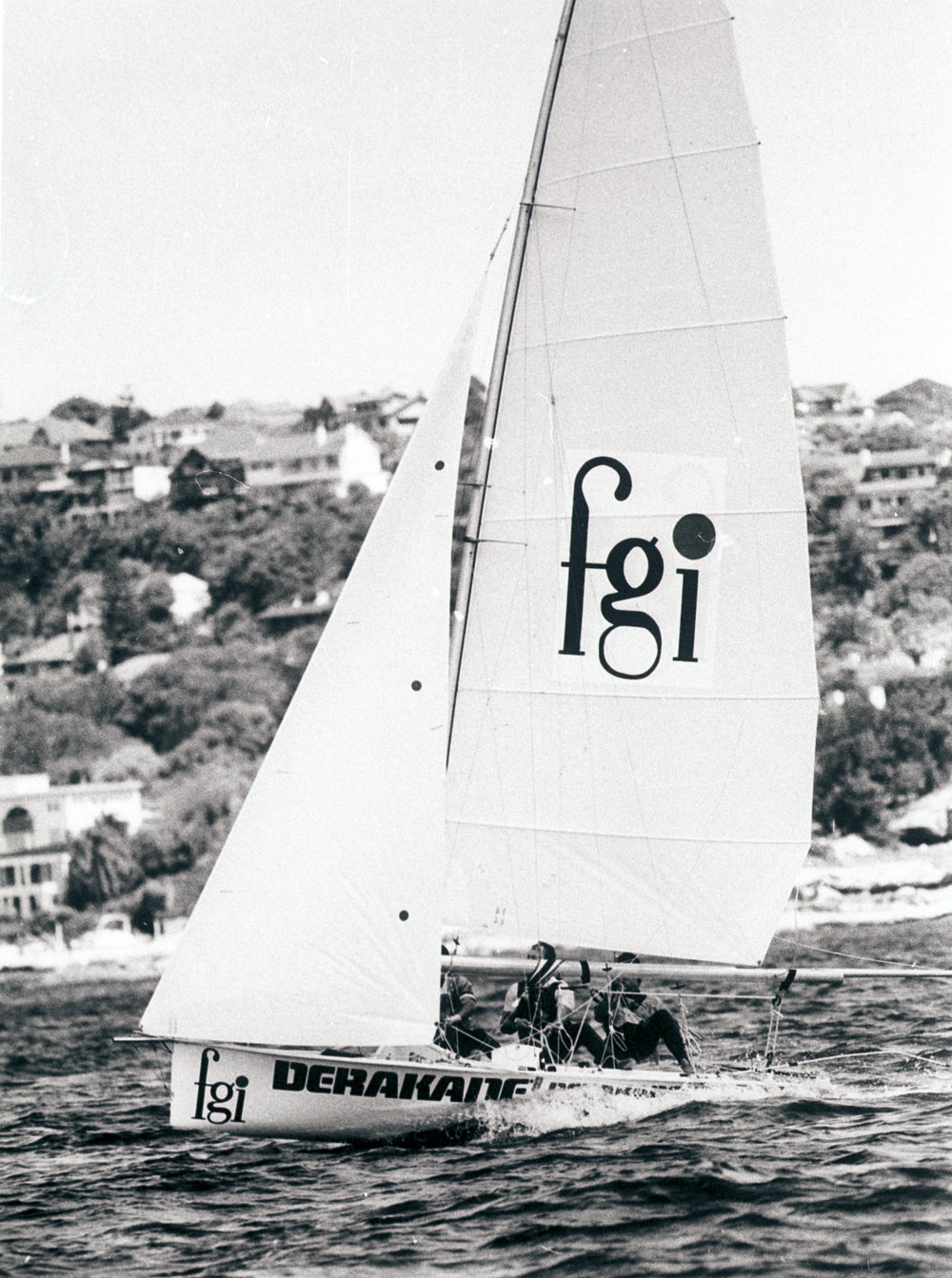 Manly 16ft Skiff "Fiber Glass International" on Sydney Harbour