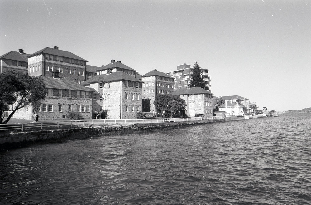 Residential flats along the Eastern Shore of Manly Cove, 1991