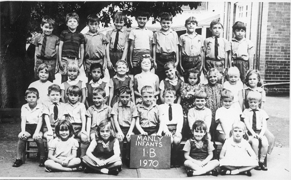 Manly Infants School pupils Class 1B, 1970