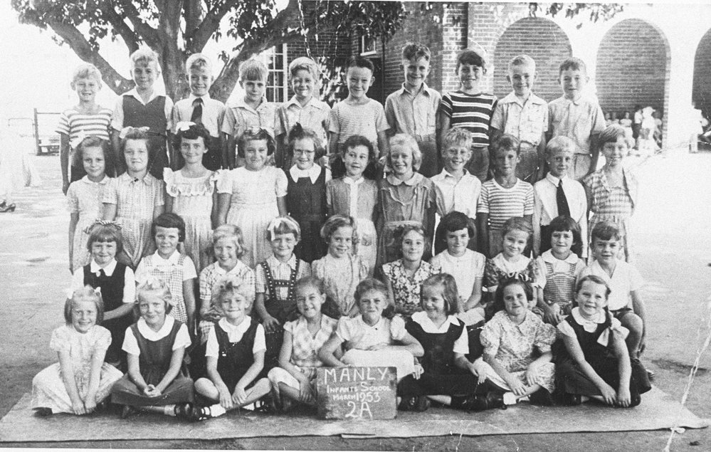 Manly Infants School pupils, Class 2A, 1953