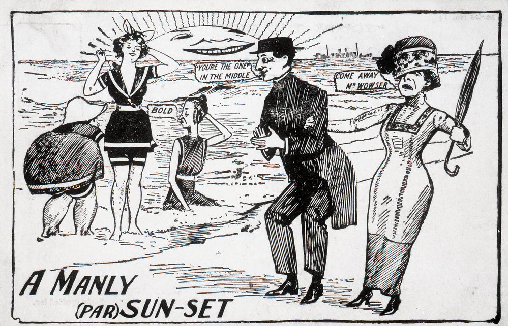 Humorous early post cards, Manly, c 1910
