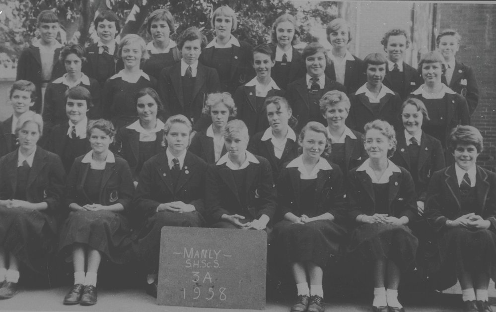 Manly Secondary Home Science School pupils, Class 3A, 1958