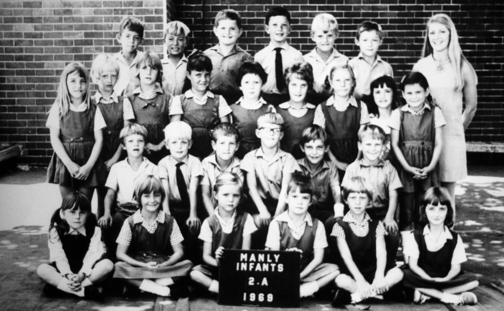 Manly Infants School pupils, Class 2A, 1969
