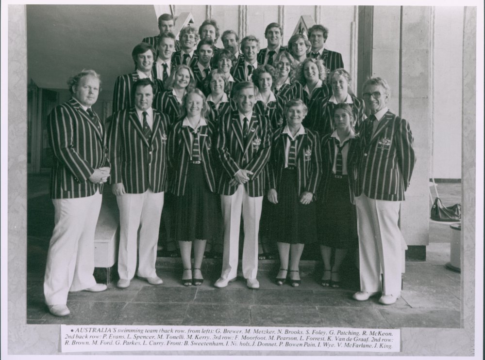 Australia's Swimming team for the Moscow Olympics