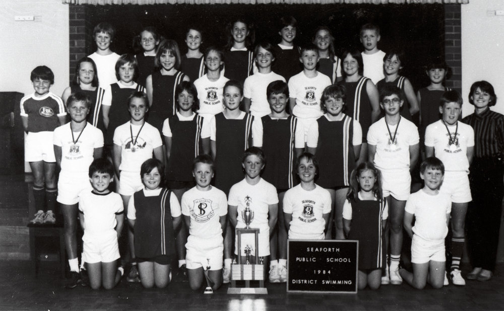 Seaforth Public School pupils, District Swimming Team, 1984