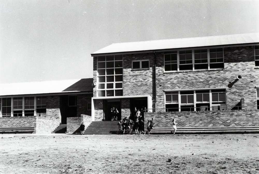Seaforth Public School pupils outside Infants building, 1957